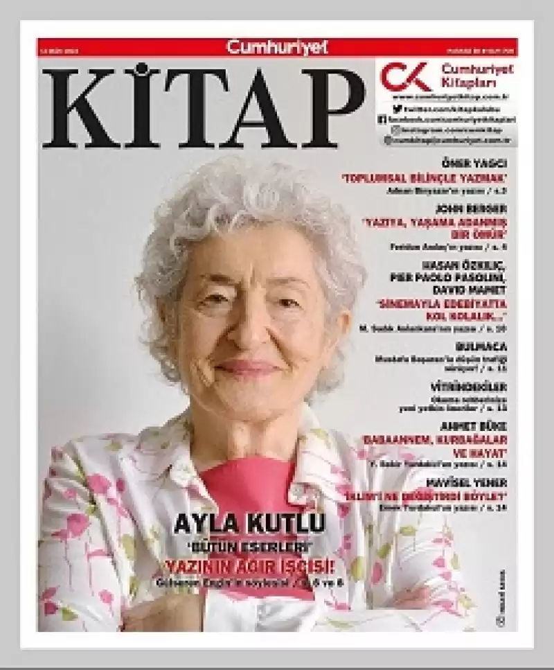 Ayla Kutlu ‘Cumhuriyet Kitap’ Ekinin Kapağında