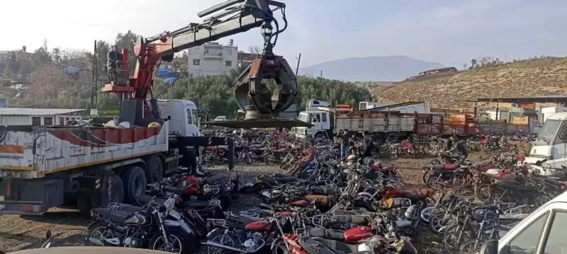 Kırıkhan'da Trafikten Men Edilen Motosikletler Silah Endüstrisinde Kullanılacak