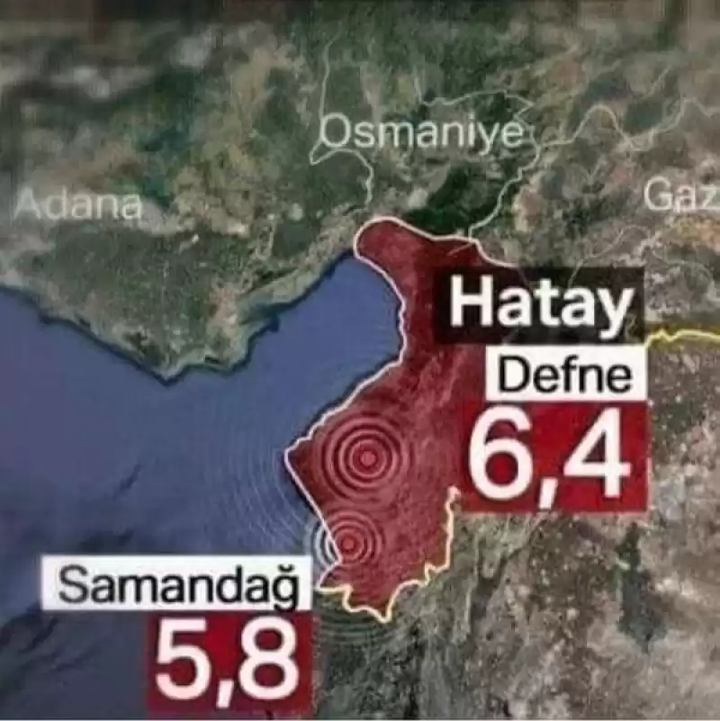 Hatay’da  6,4 Büyüklüğündeki Deprem 