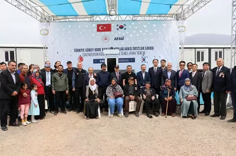 İskenderun'da Kore Mahallesi Konteyner Kenti Kurulması Için Temel Atıldı