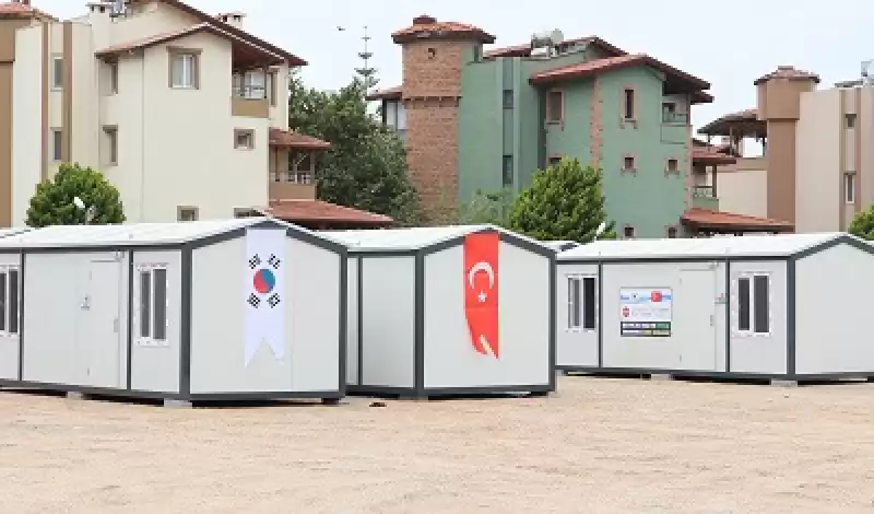 İskenderun'da Kore Mahallesi Konteyner Kenti Kurulması Için Temel Atıldı