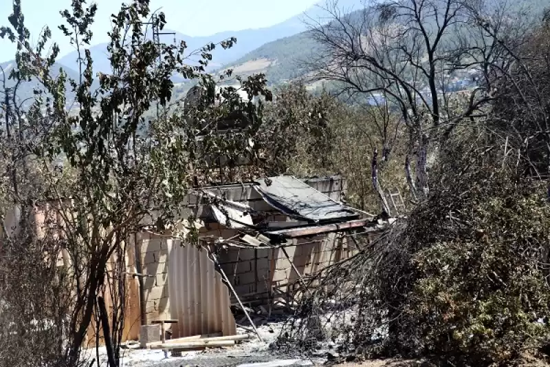 Hatay'da Orman Yangınından Zarar Gören Alanlar Görüntülendi