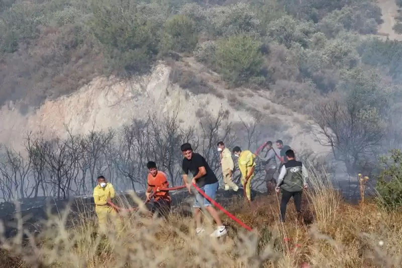 Hatay'da Zeytinlik Ve Ormanlık Alanda çıkan Orman Yangınına Müdahale Ediliyor