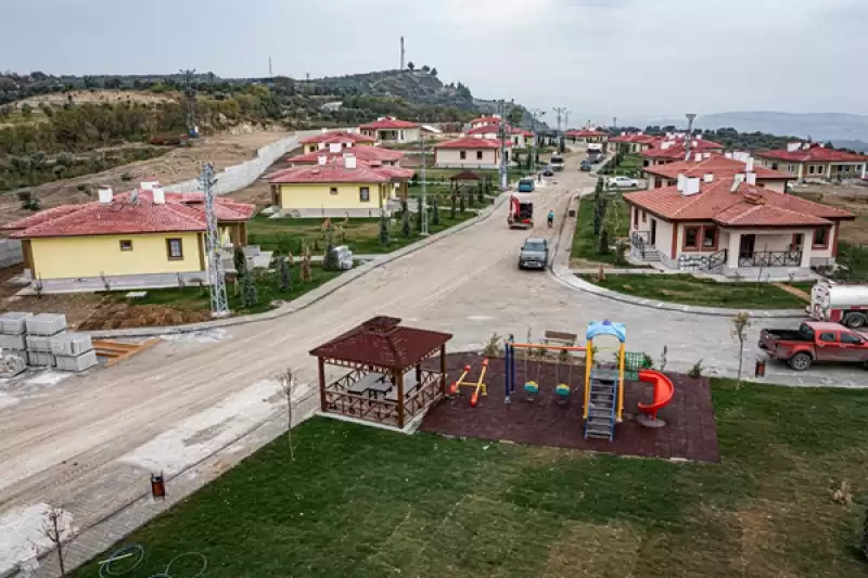 Hatay'da Depremzedeler Için Yapılan Köy Evleri Havadan Görüntülendi