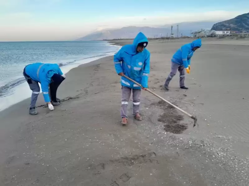 HBB’den Samandağ’dan Erzin Sahiline Kadar Temizlik çalışması 