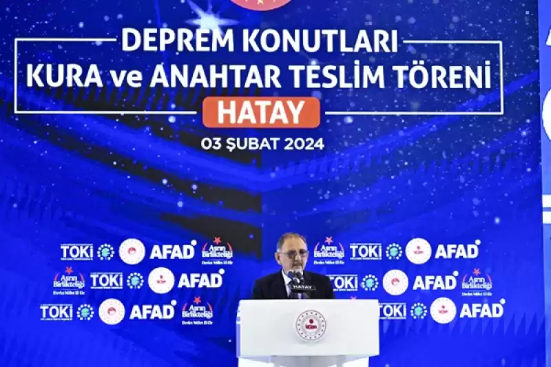 Bakan Özhaseki, Deprem Konutları Kura Ve Anahtar Teslim Töreni'nde Konuştu: