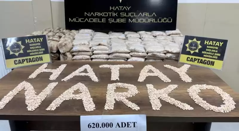 Hatay'da Durdurulan Araçlarda 620 Bin Uyuşturucu Hap Ele Geçirildi