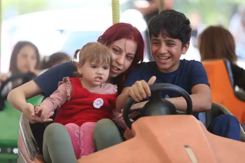 Hatay'da Depremzede çocuklar, BtcTurk Organizasyonunda Lunaparkta Eğlendi 