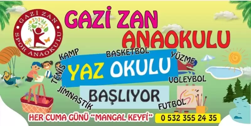 Gazi Zan Spor Anaokulu Yaz Okuluna Hazır