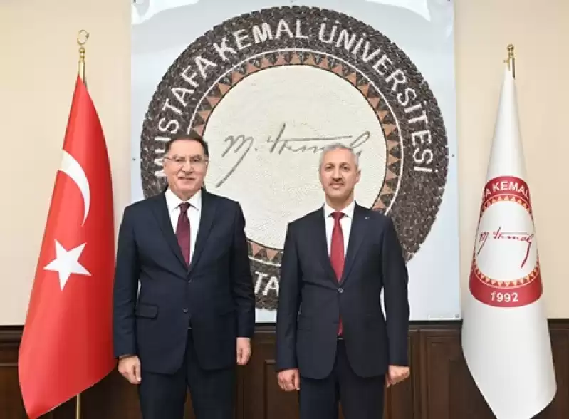 MKÜ Rektörü Prof. Dr. Veysel Eren, Kamu Baş Denetçisi Şeref Malkoç'u Ağırladı