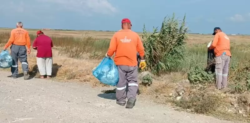 Hatay'daki Mileyha Sulak Alanı'nda Temizlik Yapıldı