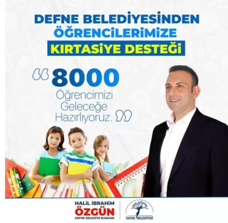 Defne Belediyesinden öğrencilere Kırtasiye Desteği