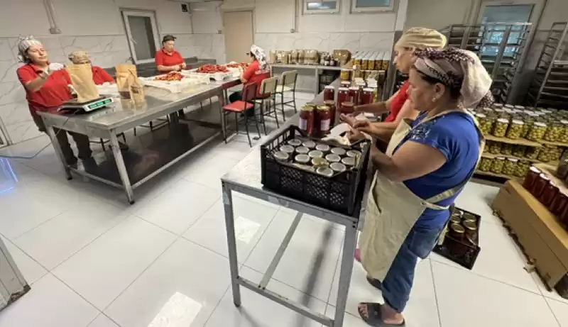 Hatay'da Depremzede çiftçilerin ürünleri Kadınların Elinde Katma Değere Dönüşüyor