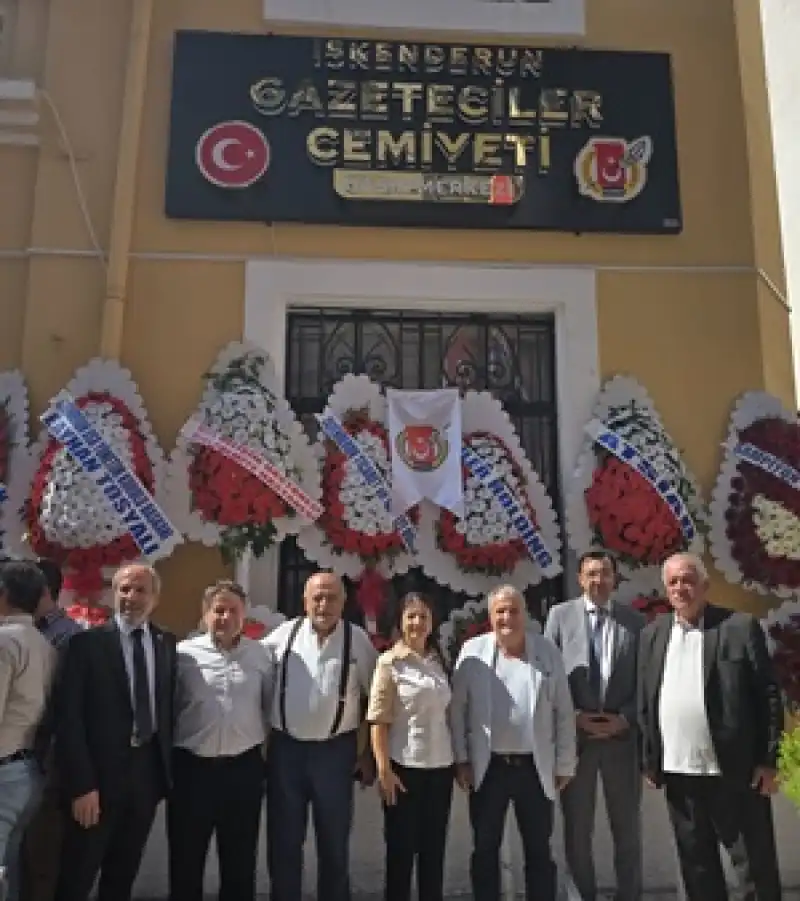 Akdeniz Gazeteciler Federasyonu'nun Katılımıyla İskenderun Gazeteciler Cemiyeti Binası Açıldı