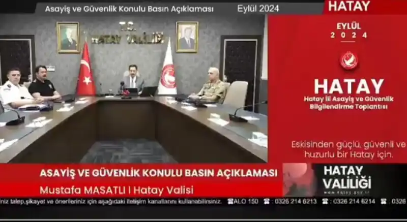 Eylül Ayı Güvenlik Toplantısı Vali Masatlı Başkanlığında Yapıldı 