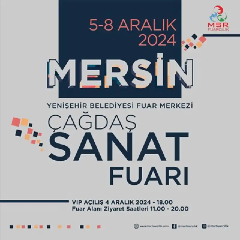 Mersin Sanat Fuarı 5-8 Aralık Tarihlerinde Sanatseverlerle Buluşacak