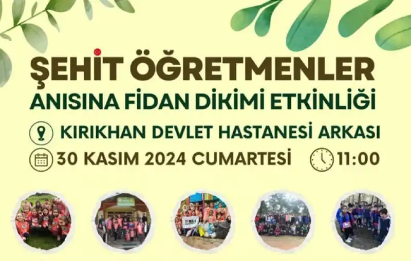 Şehit Öğretmenler Anısına 400 Fidan Toprakla Buluşacak 