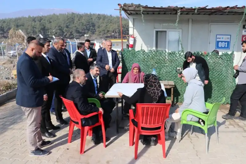 HÜDA PAR Deprem Bölgesi Araştırma Komisyonu Heyeti, Hatay'da Ziyaretlerini Sürdürdü 