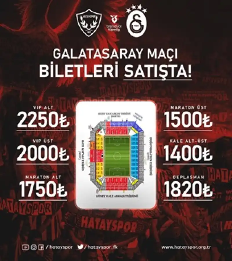 Hatayspor-Galatasaray Maçı Bilet Fiyatları Tartışma Yarattı!