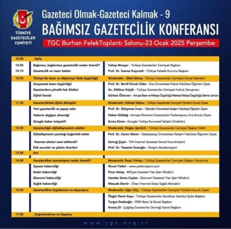 TGC Bağımsız Gazetecilik Konferansı Düzenliyor