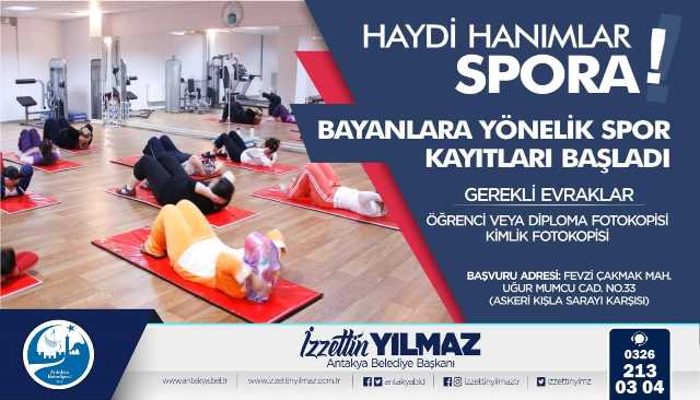 Hanımlara yönelik spor kursu için kayıtlar sürüyor