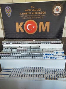 Kırıkhan'da 1500 paket gümrük kaçağı sigara ele geçirildi