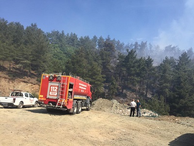 Yangına anında müdahale ettiler