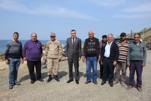 Kaymakam Arsuz Samandağ yolunda inceleme yaptı