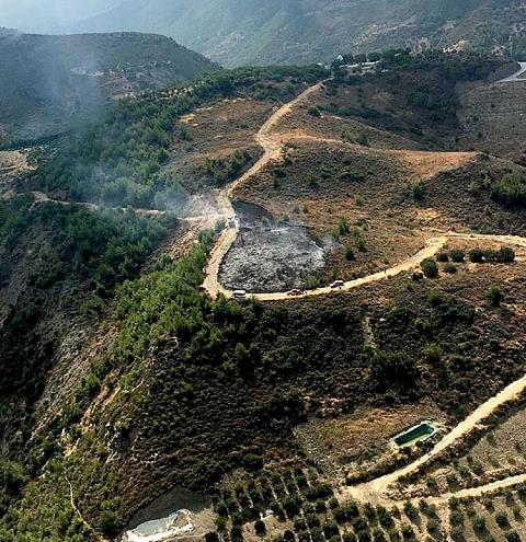 Arsuz da yangın 1 hektar yandı