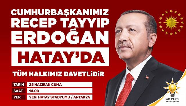 Cumhurbaşkanı Hatay da toplu açılışlara katılacak