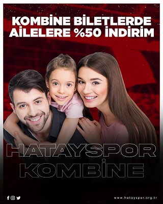 Hatayspor Kombine biletlerinde yüzde 50’lik aile indirimi