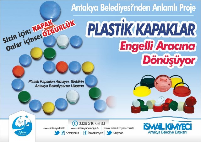 Tüm plastik kapaklar engelliler için toplanacak