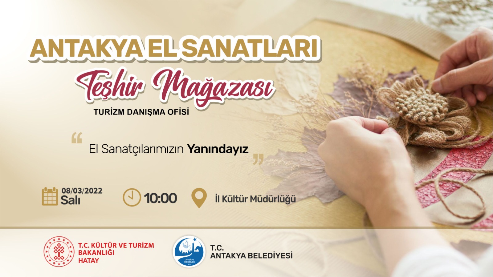 Antakya El Sanatları Teşhir Mağazası ve Turizm Danışma Ofisi açılıyor