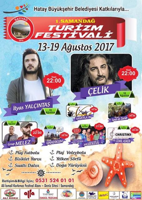 Birinci Samandağ Festivali 13 Ağustosda 