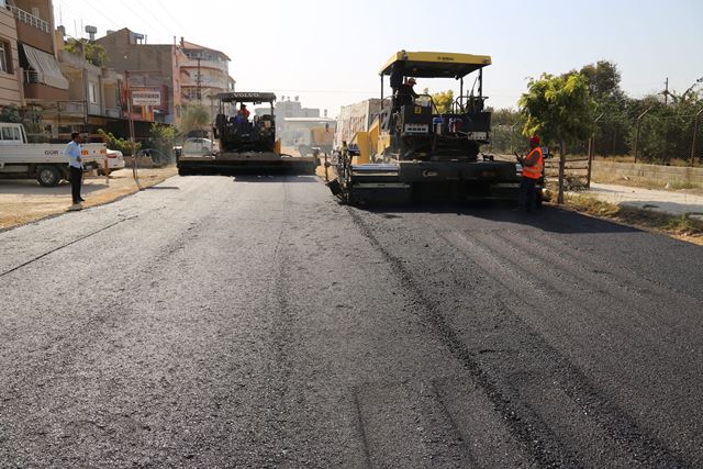 Samandağa beton asfalt serimi