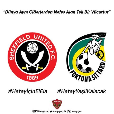 Fortuna Sittarda ve Sheffield United Hatayspor’un kampanyasına destek verdi