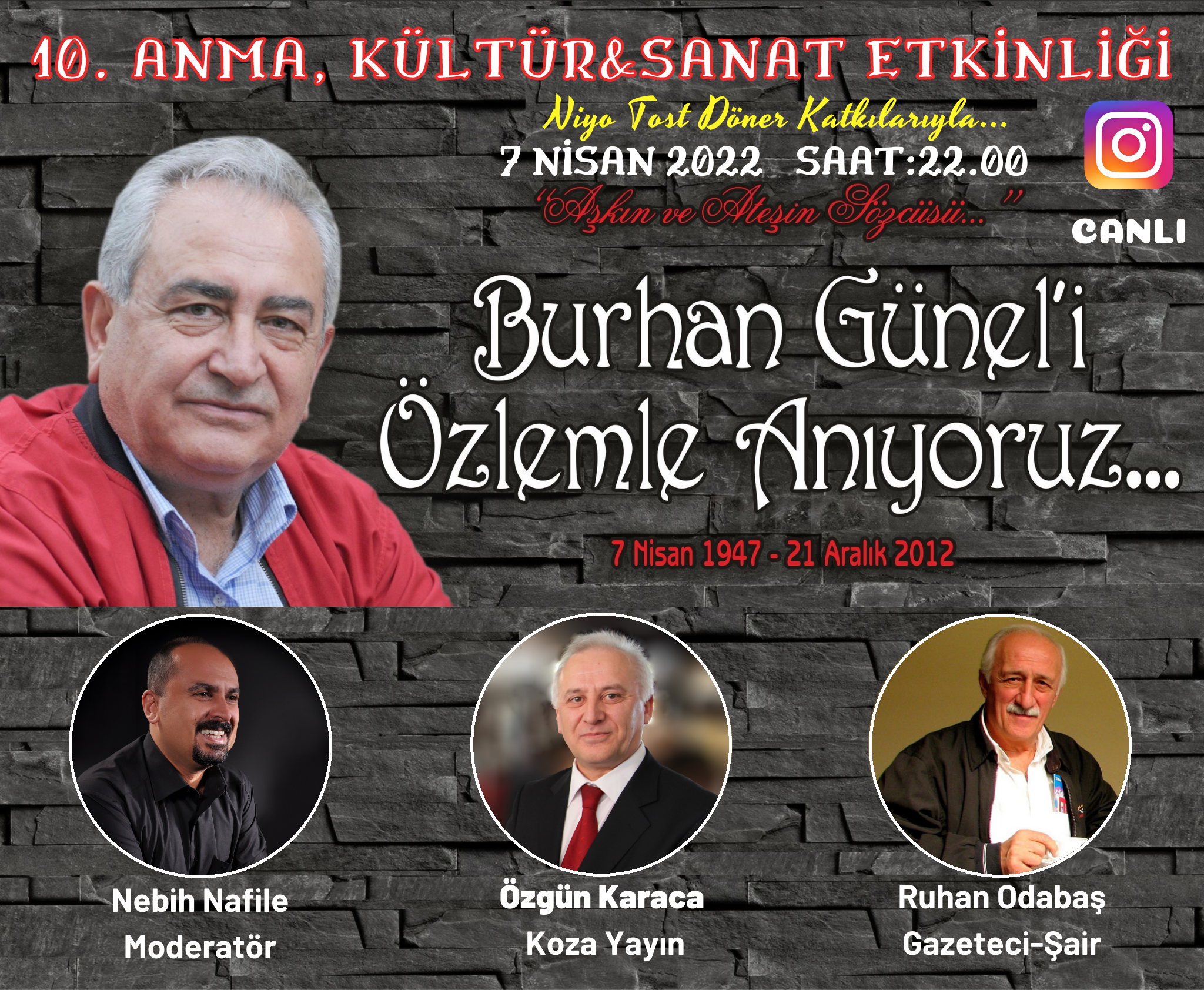 Yazar Burhan Günel 75 yaşında