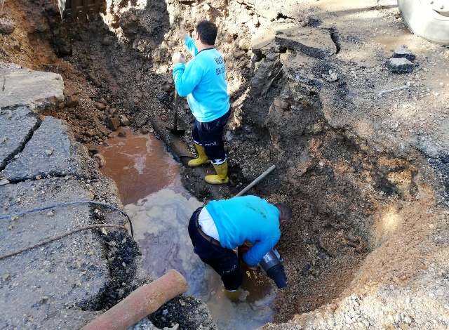 Arızalanan şebekeye hızla müdahale edildi