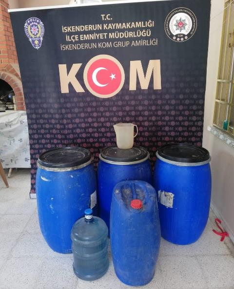 280 litre içime hazır kaçak rakı yakandı