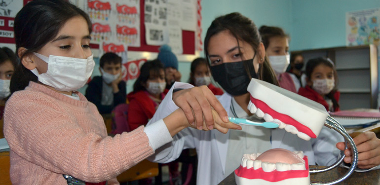 Köy okullarında sağlıklı yaşam Projesi hayata geçirildi