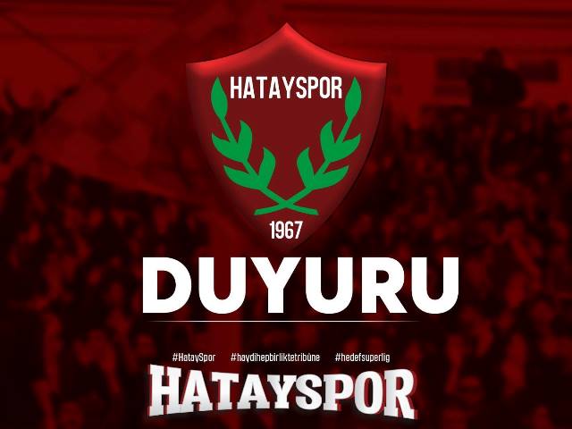 Hatayspor dan aidat bilgilendirmesi