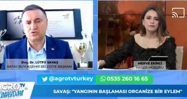 Başkan Savaş Agro TV’nin canlı yayın konuğu oldu 