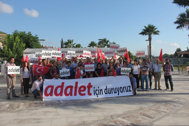 Adalet yürüyüşüne Çadırlı destek