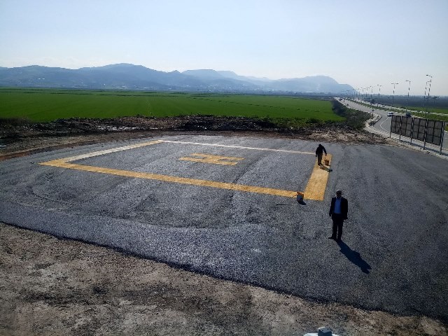 Hastane kavşağına Helikopter pisti