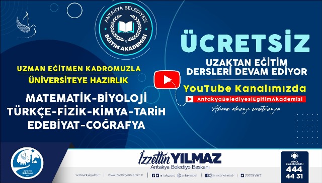 Üniversiteye hazırlık kursları youtube kanalında devam ediyor