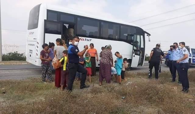 Bir otobüs dolusu dilenci şehir dışına gönderildi