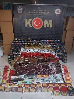 Antakya da 802 kilogram kaçak nargile tütünü ele geçirildi