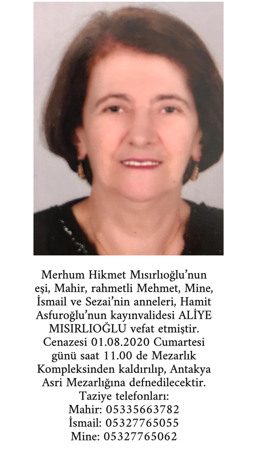 TEYZEM ALİYE MISIRLIOĞLU HAKKA YÜRÜDÜ