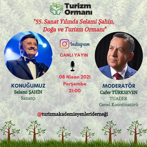 Sanatçı Selami Şahinden Hatay turizm ormanına tam destek