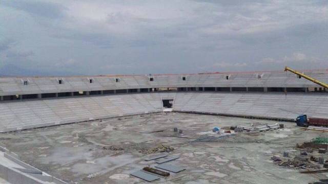 Hatay Arena stadının kaba inşaatı tamamlandı